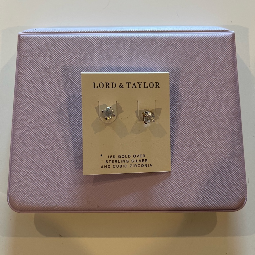 Lord & Taylor Cubic Zirconia Stud Earrings